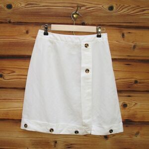 NWT White Linen Blend Skirt